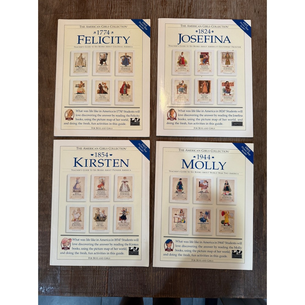 American Girl Pleasant Company Teacher Guide Lot Felicity Josefina Kirsten Molly